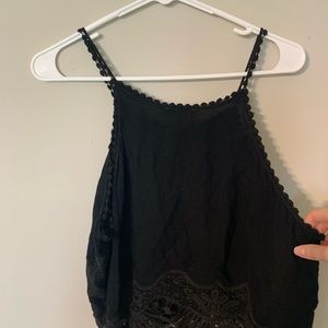 Black with lace tank top size large